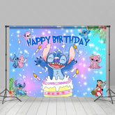 Stitch 1st Birthday Backdrop For Boy Birthday Decorations